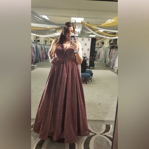 Elegant Burgundy Evening Gown